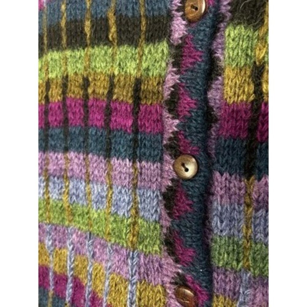 100% Himalayan Wool Sweater Cozy Cottage Vintage Nepal Lost Horizons Medium - Picture 3 of 16